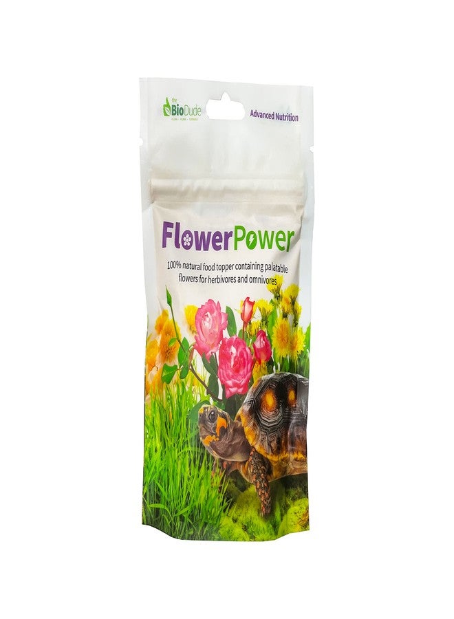 BIODUDE The Bio Dude Flower Power 20 Grams 100% Natural Food Topper for Bearded Dragons, Tortoises and More! - Image 1